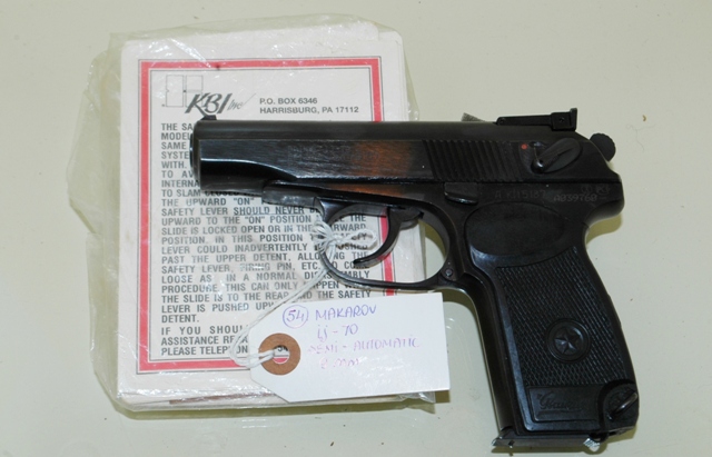 91. 9MM–Makarov semi-auto model Makarov MD 54