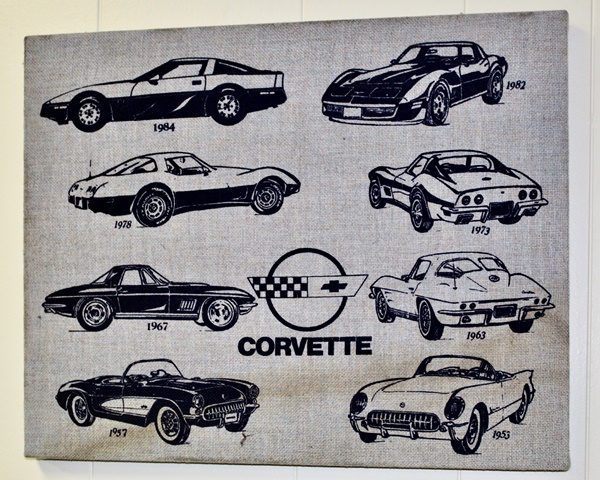 Corvette Evolution Cloth Wall Art