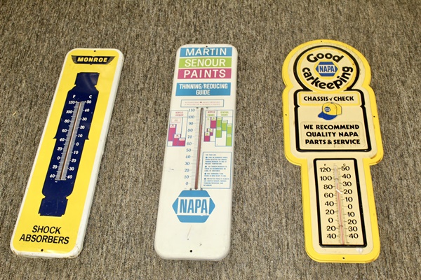 Tin Thermometers (NAPA is Plastic)