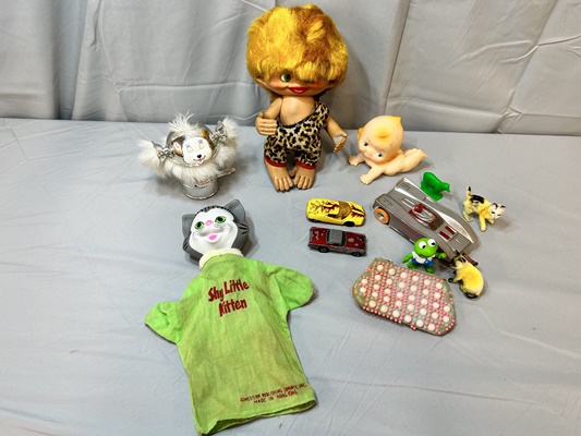 Unica Troll Monkey Doll, 80s Barbie Dog, Bare Butt Baby 11-30-23